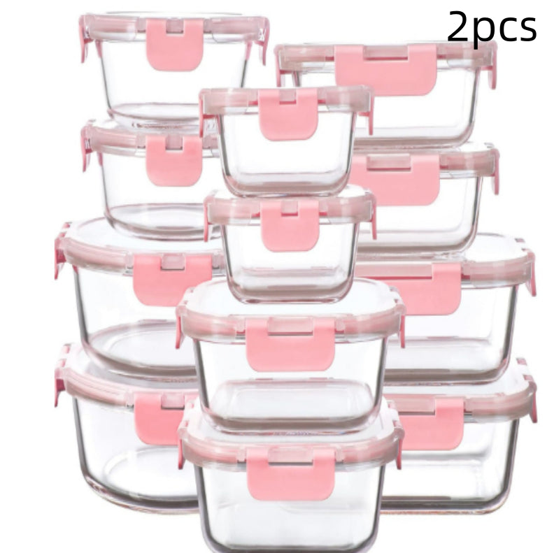 Microwaveable Heating Buckle Glass Lunch Box